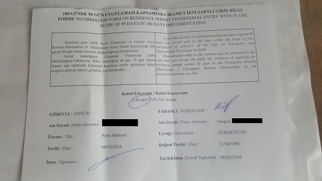 ŞARTLI GİRİŞ YAPIP İKAMET İZNİ ALAMAYAN YABANCILAR